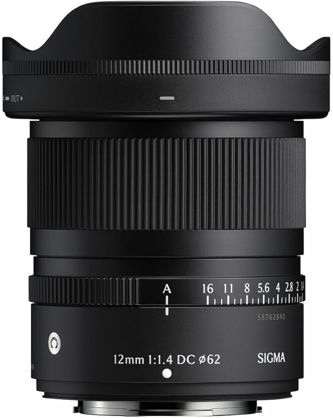 Sigma 12mm f/1.4 DC Contemporary FUJIFILM X (416975) Bundle. The Ideal Lens for Professional Portraits, Weddings Indoor/Outdoor Adventure, Wildlife, Travel, Sarfari, Photography use + Accessories