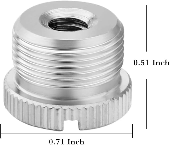 1/4 to 5/8 Adapter, 1/4"-20 Female to 5/8"-27 Male Screw Thread Adapter for Camera Monitor Microphone Stand - 2 Pack