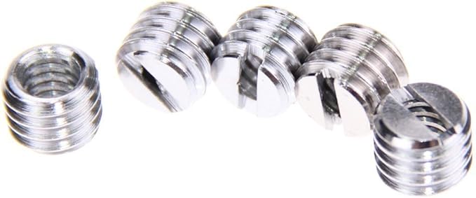 5 PCS 1/4 inch to 3/8 inch Tripod Thread Adapter, Easy Mount Convert Screw Adapter for Tripod Monopod Ballhead, Reducer Bushing for Camera Video Equipment DSLR SLR Mic Boom Stand
