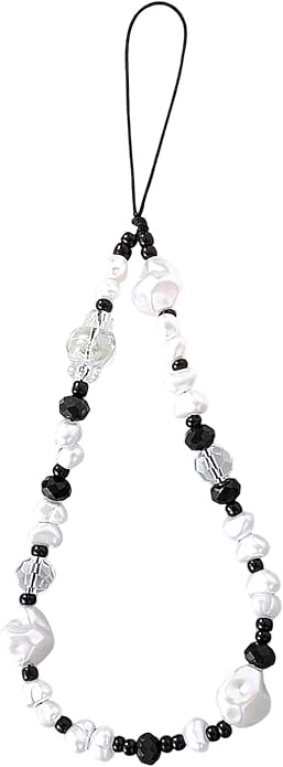 Beaded Phone Charm Lanyard Strap Girly Style Fixed Beads Pearl Lanyards