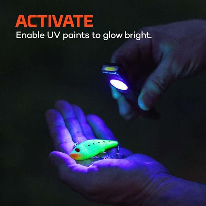 NEBO Slim Mini UV Flashlight | 150 Lumens, 4 Light Modes, Rechargeable & Portable Ultraviolet Light, Magnetic Base & Durable Clip, Waterproof, Detector Pocket Flashlight, Includes Charging Cable