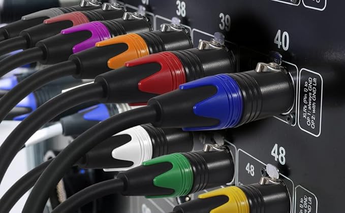 XLR Cables for Microphone 25 Feet 10 Pack - Pro Balanced XLR Patch Audio Cables 3-Pin XLR Male to Female
