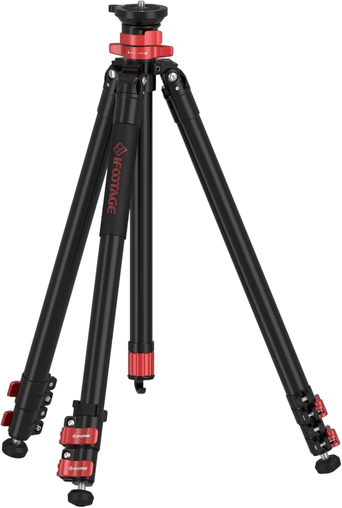 IFOOTAGE Gazelle Tripod, Aluminum Professional Video Tripod with 360°Rotate Ball Head for DSLR Camera, Video Camcorde (Aluminum TA6S)
