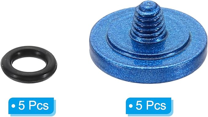 PATIKIL Camera Shutter Button, 5 Pack Soft Shutter Release Button Pure Copper Camera Button Concave Suitable for Nikon for Fujifilm for Leica DSLR/SLR Camera, Blue