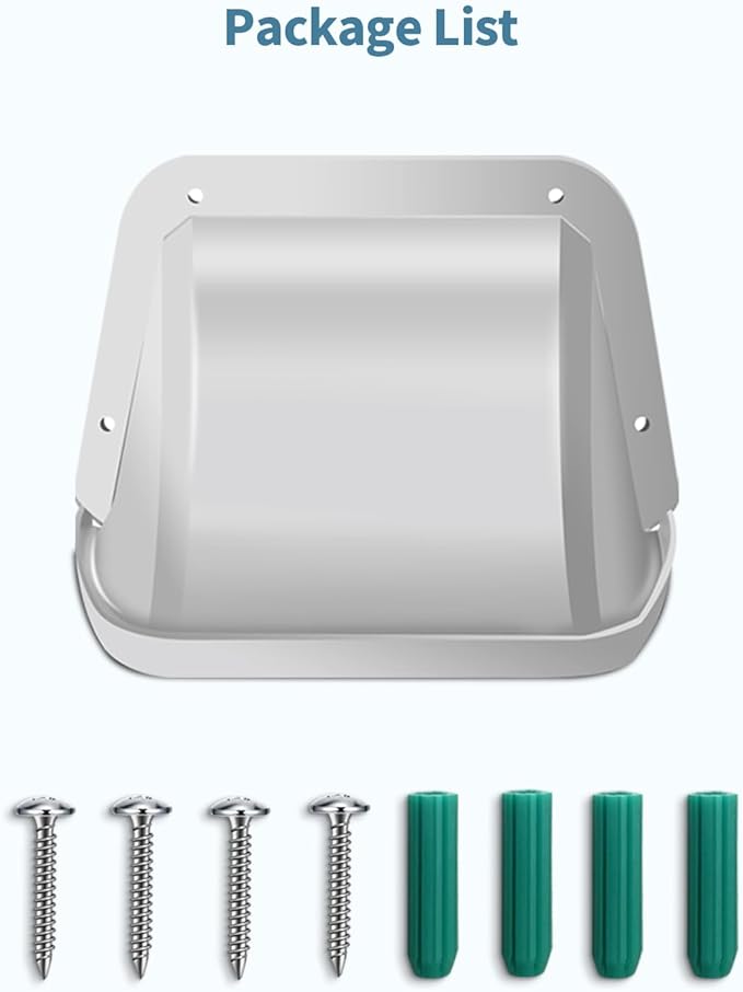 Universal Sun Rain Cover Shield, Outdoor Security Cameras Cover, Backup Camera Rain Shield for Surveillance System, Weatherproof White Case