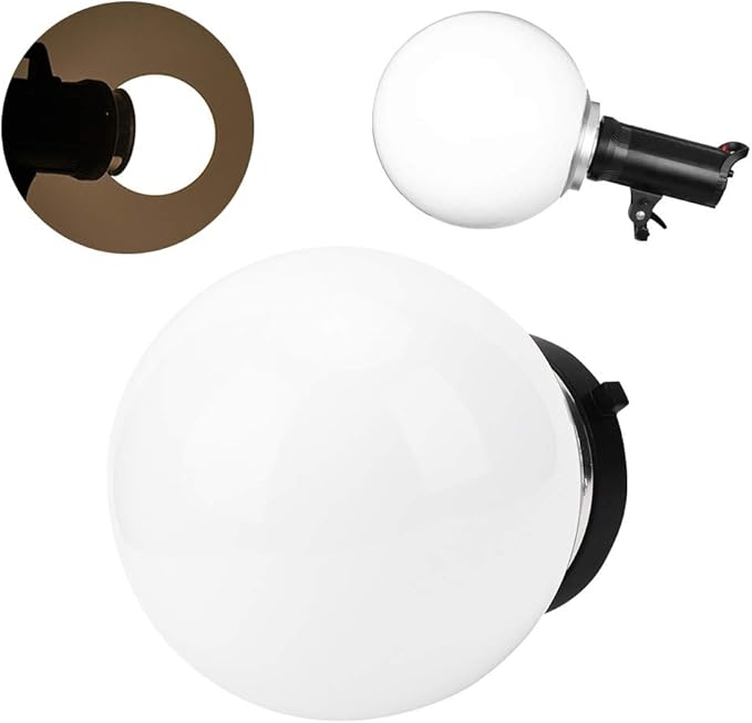 S erounder 15cm Translucent Spherical Diffuser Soft Light Ball for Bowens Mount Photography Accessory