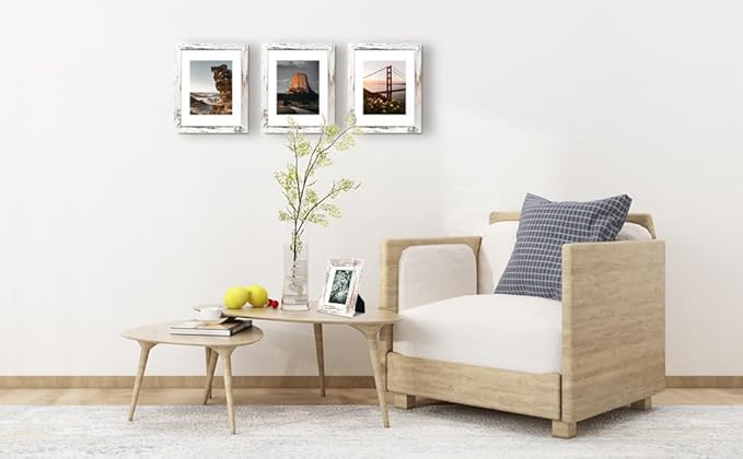 kennethan Rotten White 5x7 inch Picture Frame Wide Molding - Wall Mounting Material Included