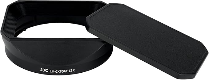 JJC Metal Square Lens Hood with a Hood Cap for Fujifilm XF 56mm F1.2 R WR Lens on Fuji X-T5 X-T4 X-T3 X-T2 X-E4 X-E3 X-E2 X-HS2 X-H2 X-H1 X-T30 II X-T30II X-T30 X-T20 X-T10 X-T200 X-T100 X-S10 Black