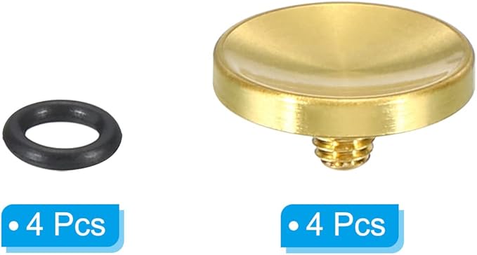 PATIKIL Camera Shutter Button, 4 Pack Soft Shutter Release Button Pure Copper Camera Button Concave Suitable for Nikon for Fujifilm for Leica DSLR/SLR Camera, Golden