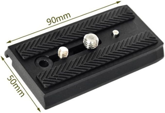 501PL Sliding Dovetail Quick Release Plate - Compatible with Manfrotto 501HDV, 503HDV, 701HDV, MVH400AH, 577/501/503/701 NG Camera Tripod Heads - Includes 1/4"-20 & 3/8"-16 D-Ring Screw