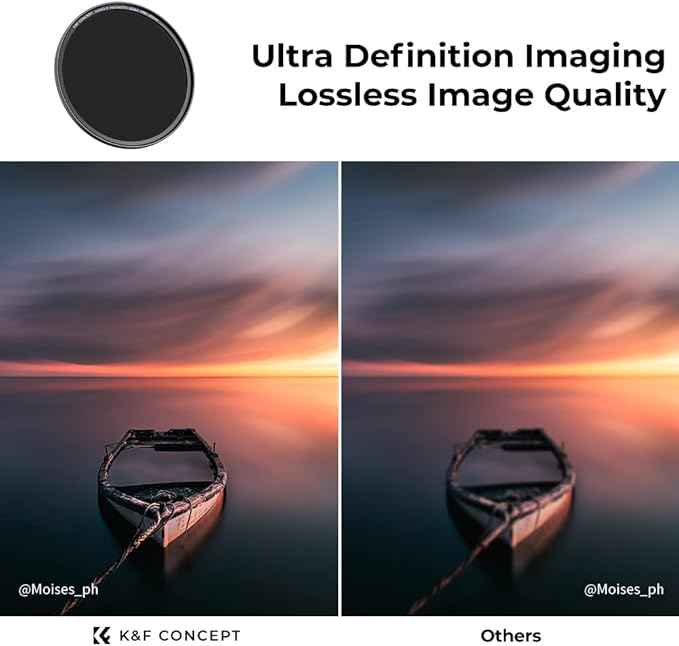 K&F CONCEPT 37mm Magnetic GND8 ND8 ND64 ND1000 Magnetic Basic Ring Camera Lens Filters Kit (5 Pack) -Optical Glass Neutral Density Filters Kit with 28 Multi-Layer Coated (Nano-X Series)