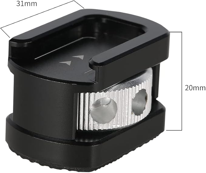 NICEYRIG Cold Shoe Adapter for 1/4’’-20 Thread, Thumbscrew Easy Mounting Cold Shoe Base for Microphone Flash LED Video Light - 499