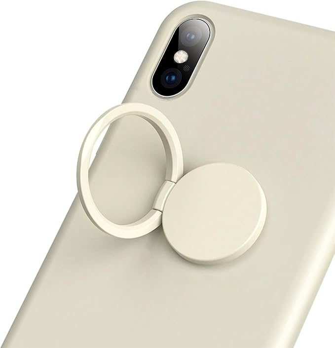 TENOC Phone Grip Sticky 360° Rotation Universal Stand Finger Ring Holder Slim Kickstand for Cell Phone Case, White