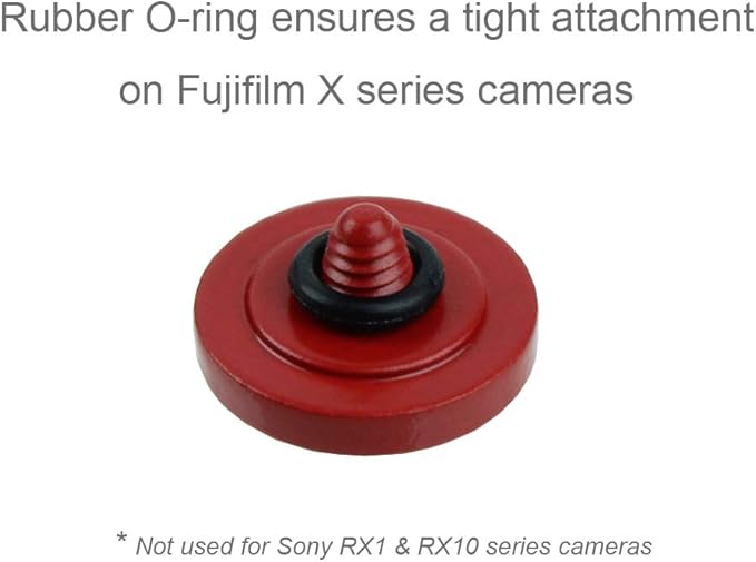 Foto&Tech Soft Shutter Release Button Compatible with Fuji Fujifilm X-T5 X-T4 X-T3 X-T30 X-T30 II X-T20 X-PRO3 X100V X100F X-E4 X-E3 RX1R II RX10 IV III Leica M9 Nikon Df F3 (3 Pcs, Dark Red)