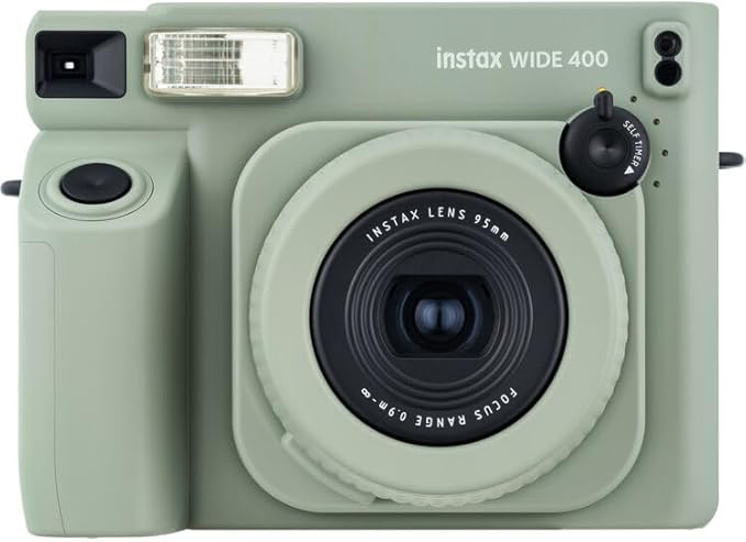 Fujifilm Instax Wide 400 Instant Film Camera Sage Green Bundle – Includes 20-Sheets Instax Wide Film and Protective Carrying Case