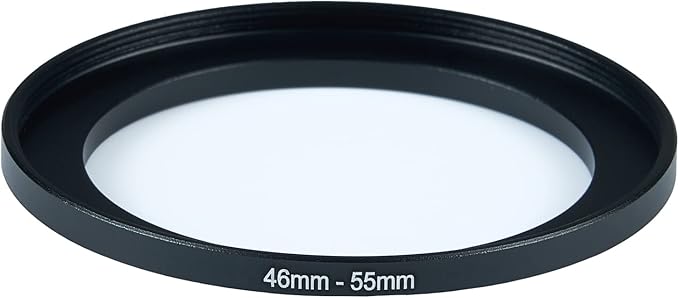 46mm to 55mm Step-Up Ring Filter Adapter for All Brands UV ND CPL Metal Ring Step-Up Rings Adapter Filter (46mm-55mm)