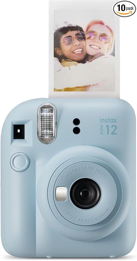Fujifilm Instax Mini 12 Instant Film Camera - Pastel Blue,(Pack of 10)