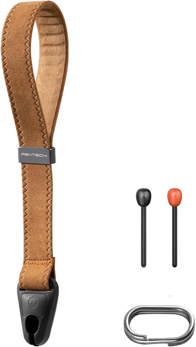 PGYTECH Camera Wrist Strap for Photographers Adjustable Quick Release Camera Hand Strap for Sony, Nikon, Canon, Gopro(Brown)