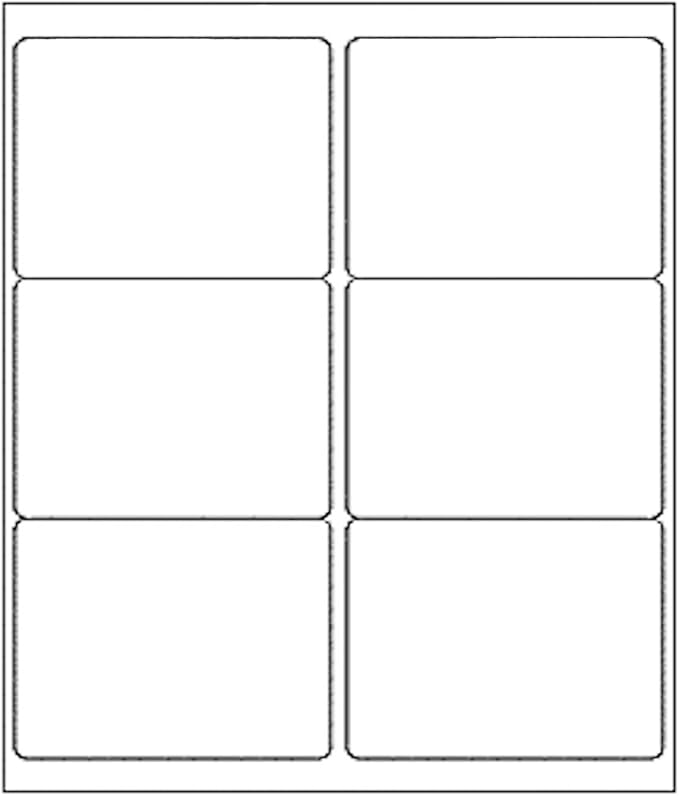 3-1/3" x 4" Shipping Address Label 2000 Sheets, Laser&Inkjet Printer Label 8.5x11in Printable Sticker Paper 6up/Page, White Mailing Labels for Package Envelope