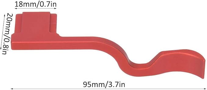 Thumb Up Grip, Hot Shoe Aluminum Alloy Thumb Up Rest Hand Grip for Z6 Z7 Camera(Red)