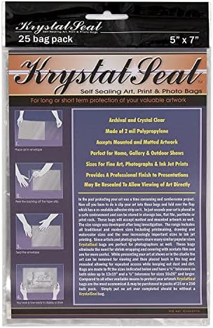 Creative Mark Krystal Seal Archival Art and Photo Bags 25-Pack 5x7