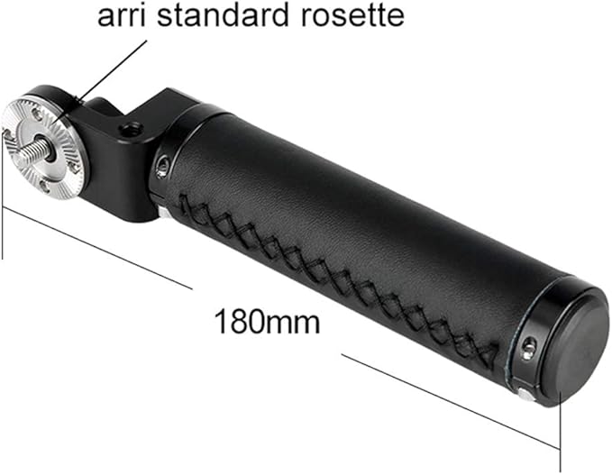 NICEYRIG Leather Rosette Handle M6 Thread Mount, Applicable for 15mm Camera Shoulder Rig Rod Support System