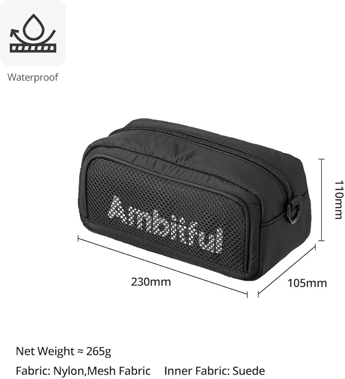AMBITFUL Neo One N1 Action Camera Bag, Waterproof Crossbody Shoulder Pouch Compatible with DJI Osmo Pocket 3, Xtra Muse, Insta360 Ace Pro 2, GoPro 13, DIY Strap Design, Black