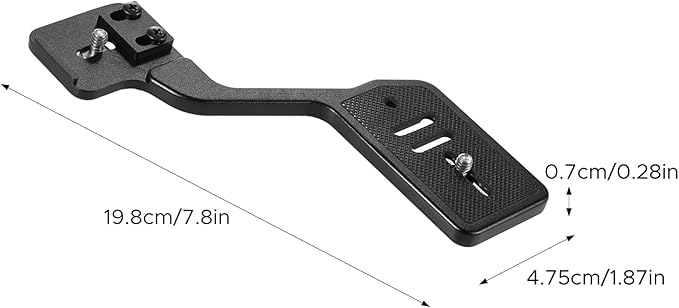 EBTOOLS Camera Flash Bracket, Portable Aluminum Alloy L Shape Mount with 1/4 Inch Screw for DSLR Cameras Flashes Microphones