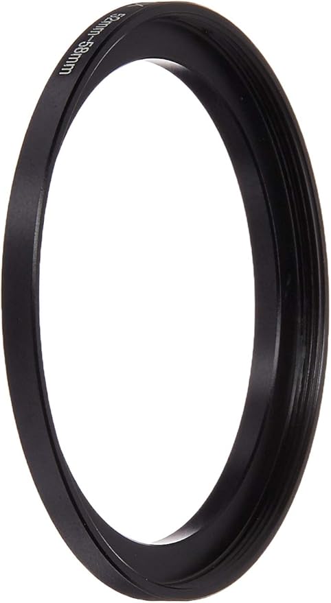Fotodiox Metal Step Up Ring, Anodized Black Metal 52mm-58mm, 52-58 mm