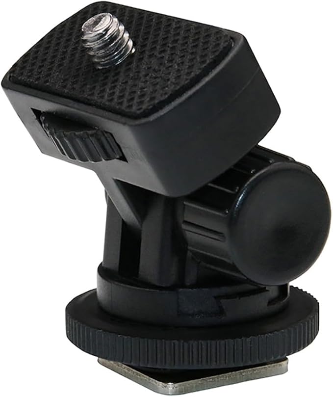 BGNing 1/4" Mini Ball Head Cold Shoe Mount Adapter Base Mount 1/4 Screw Adapter for DLSR Camera Cage Rig Monitor Flash Fill Light Bracket Photography Accessories (Type B)