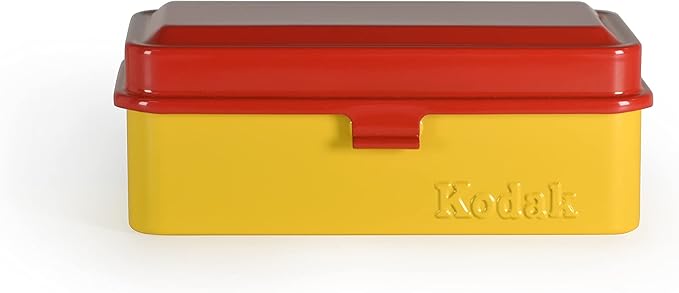 KODAK 120/135 Film Case - for 8 Rolls of 120 Films / 10 Rolls of 35mm Films - Retro Steel Case to Sort & Safeguard Film (Film is not Included) (Red)