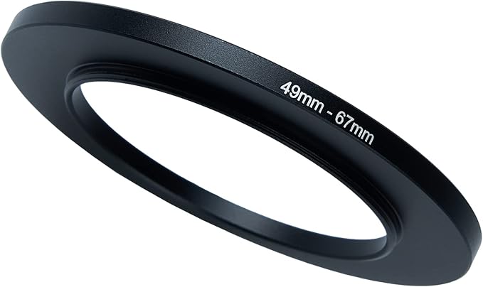 49mm to 67mm Step-Up Ring Filter Adapter for All Brands UV ND CPL Metal Ring Step-Up Rings Adapter Filter (49mm-67mm)
