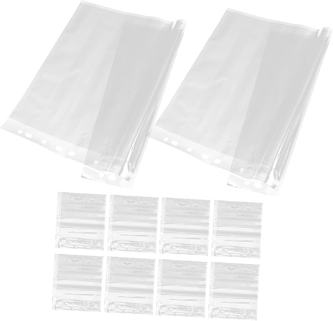 KICHOUSE 10pcs Film Negative Sleeves Heavy Duty Document Holders for Safe Photo Storage Archival Quality Protectors for Negatives and Slides Binder-Compatible Pages Kit