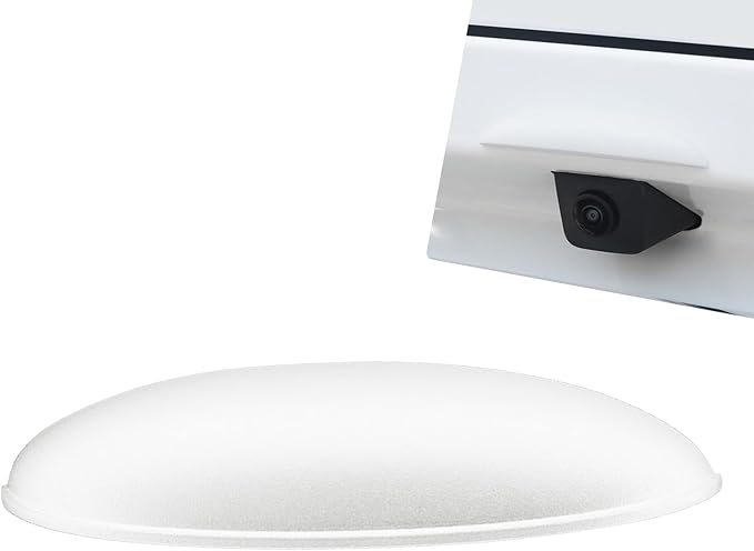 Camera Rain Cover, Car Rear View Camera Cover, Anti-rain Backup Camera Protector, Universal Exterior Accessories for Most Cars (White)