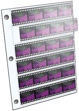 Clearfile Clear-File Archival Pages f/35mm Negatives 6 4 Frame Strips 100