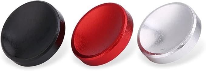 3PCS Camera Button, Aluminium Alloy Shutter Button with Concave Surface, Fits for Cameras with Screw Hole on The Shutter Release Button (Red Black Silver)