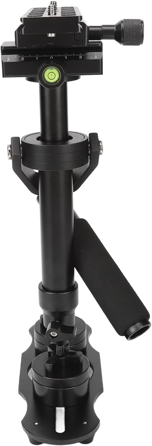Video Camera Stabilizer, SLR Handheld Camera Anti Shake Stabilizer with Height Adjustable Balance Bar, 3 Axis Quick Balancing for DSLR Camcorder Smartphone