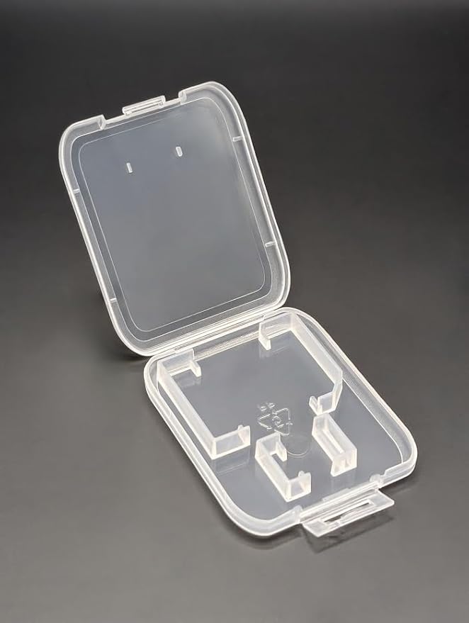 GoRAM (10 Pack) Clear Hard Plastic Case Holder for SD and MicroSD Cards (Case Only, Memory Card Not Included)