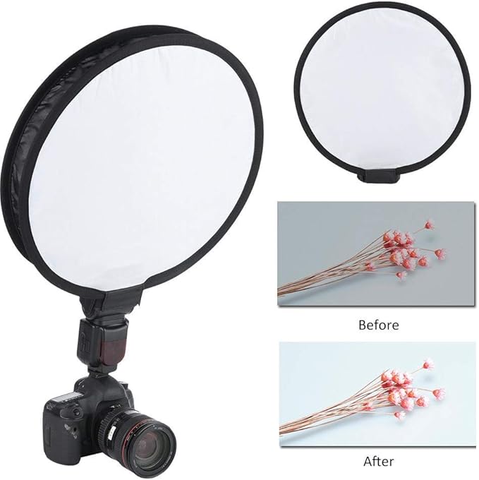 Bindpo 15.75"/40 cm Round Softbox Portable Studio Flash Diffuser Light Softbox, Speedlight Umbrella Diffuser with Carrying Bag for Portrait and Product Photography