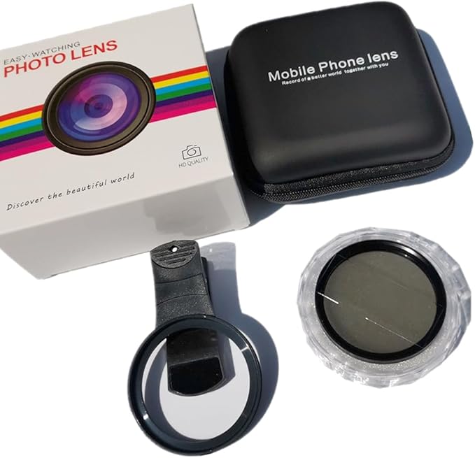 52mm Clip-on CPL Phone Camera Lens Filter, Universal Phone Lens Filter Kit, CPL Filter Compatible with iPhoneSamsung/Android Smartphones(Size:52mm)
