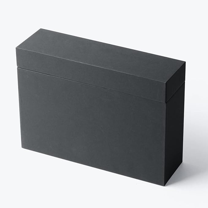 Aiuonenian Photo Storage Box 5x7, Photo Display Boxes for Tabletop, Picture Frame for Couple Photos, Wedding Gift Photo Box Black (2 pack)
