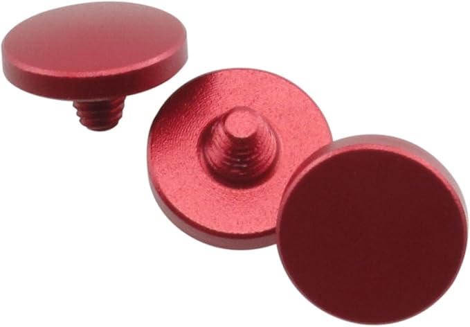 DGZZI 3PCS Metal Shutter Release Buttons Camera Shutter Release Buttons Red Concave Convex Flat Aluminum Alloy Camera DSLR Universal Button Accessories