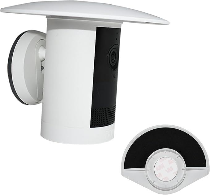 UV Rain Cover Compatible with Ring Outdoor Cam Plus(new-est Model), Weatherproof Camera Protector, Sun Shade Camera Cover, Anti Glare, White, 1Pack