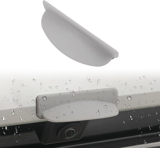Car Backup Camera Rain Shield, Reversing Rear View Camera Anti-Rain Cover, Non-Destructive Adhesion, Universal Reversing Protector Sticker for Cars, Trucks, SUVs, Grey