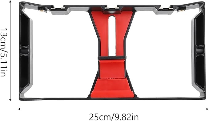 POPETPOP Hand-Held Phone Video Bracket and Smartphone Rig Cage for Vlogging Filmmaking with Hot Shoe Mount Compatible with Smartphones, Portable Video Stabilizer for Live Streaming and