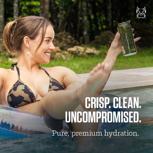 NO DAYS OFF Premium Water+ Limited FREEDOM Edition - 12 Pack, 16 fl oz Can - 8.5+ pH Alkaline Water, Ultra-Purified Reverse Osmosis, American Sourced-Filled-Packaged, Boldly Enhanced with Potassium, Served in BPA-free Cans