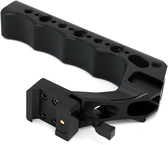 SZYingXian NATO Top Handle, Quick Release NATO Grip with 4 Cold Shoe Adapters for DSLR Camera Cage, Universal Top Handle with 3/8-16 and 1/4-20 Thread Holes (Black)