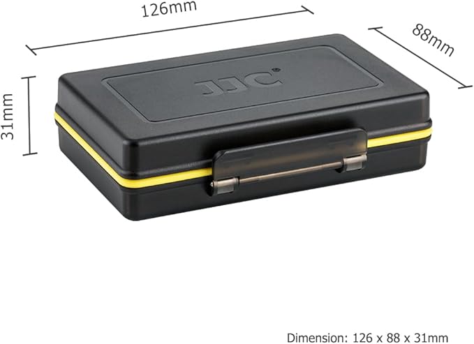 JJC Sony NP-FZ100 NP-FW50 Battery SD Memory Card Case Holder for 6 SD 2 Battery, Water-Resistant & Shockproof, Camera Battery Storage Organizer Box for Sony A9 III III A7RIV A7RIII A7III A7SIII A1