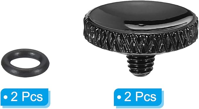 PATIKIL Camera Shutter Button, 2 Pack Soft Shutter Release Button Pure Copper Camera Button Knurled Suitable for Nikon for Fujifilm for Leica DSLR/SLR Camera, Black