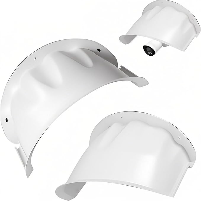V-Fiabilidad 2-Pack Weatherproof Universal Security Camera Sun Rain Shade Cover – Compatible with Hikvision, Nest, Ring, Arlo,LED Lights – All-Weather Protection for Outdoor Dome & Bullet Cameras